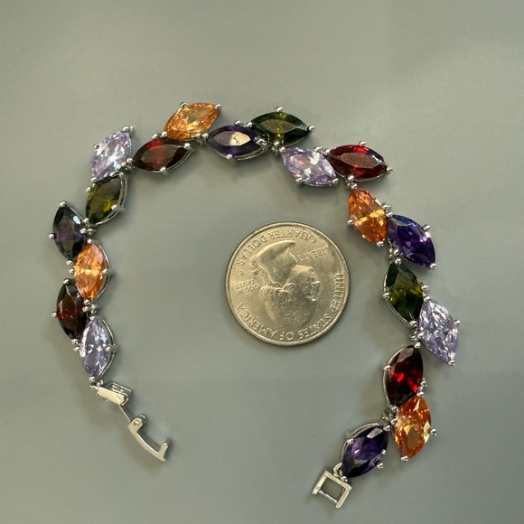 Multi Color Cubic
Zirconia Bridal Wedding  New Bracelets for Women Gift - Picture 4 of 5